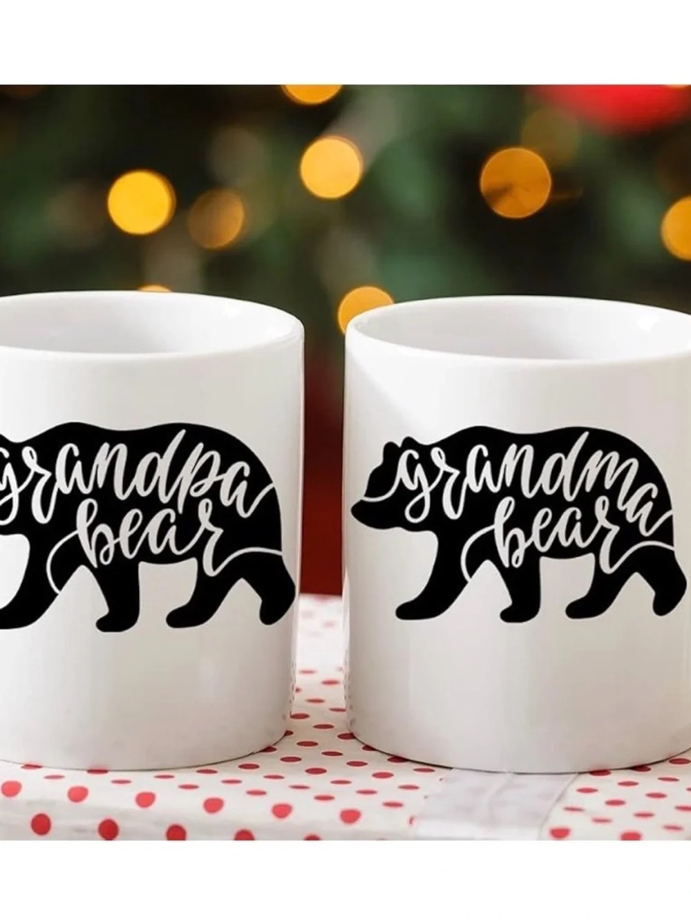 Papa Bear & Mama Bear White Ceramic Mug Cup Coffee Tea Cup